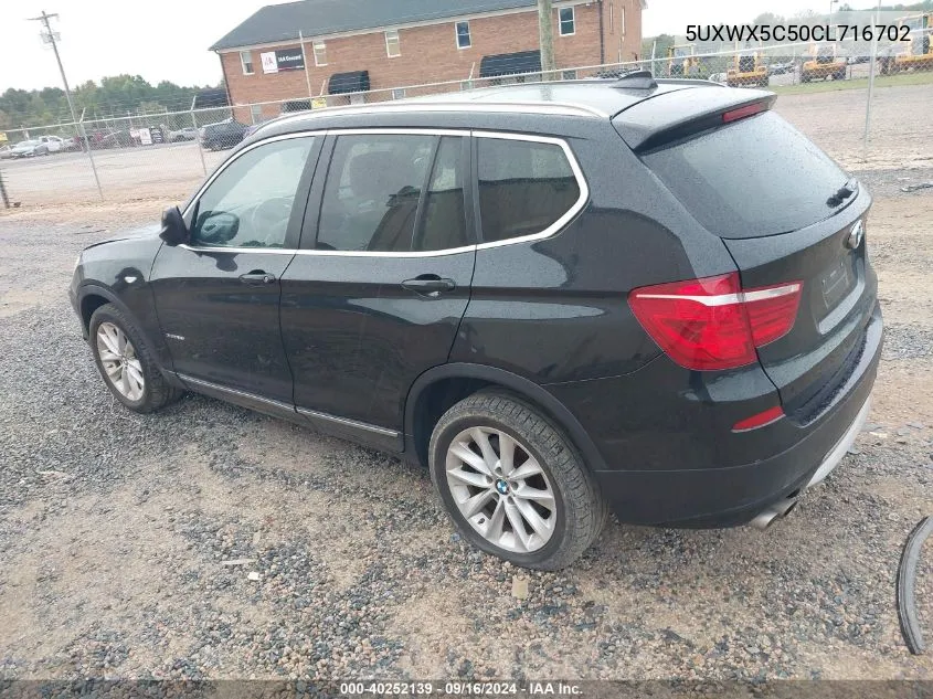 2012 BMW X3 xDrive28I VIN: 5UXWX5C50CL716702 Lot: 40252139