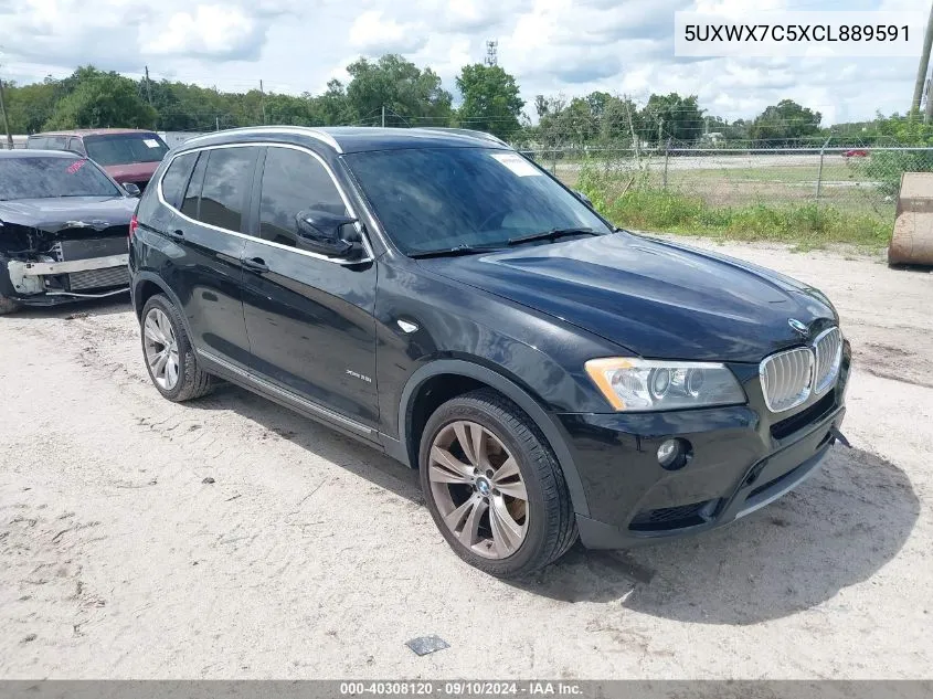 2012 BMW X3 xDrive35I VIN: 5UXWX7C5XCL889591 Lot: 40308120