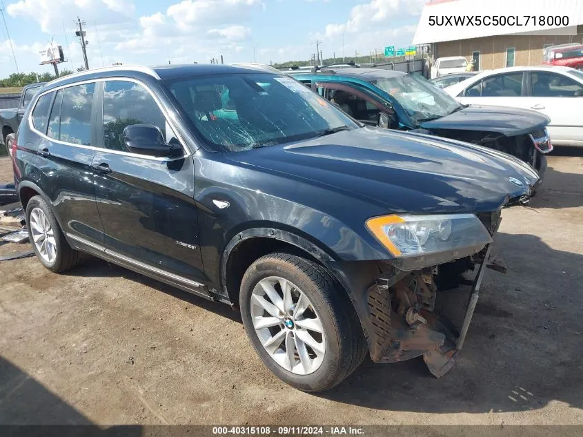 2012 BMW X3 xDrive28I VIN: 5UXWX5C50CL718000 Lot: 40315108