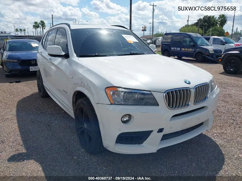 2012 BMW X3 xDrive35I VIN: 5UXWX7C58CL975658 Lot: 40360737