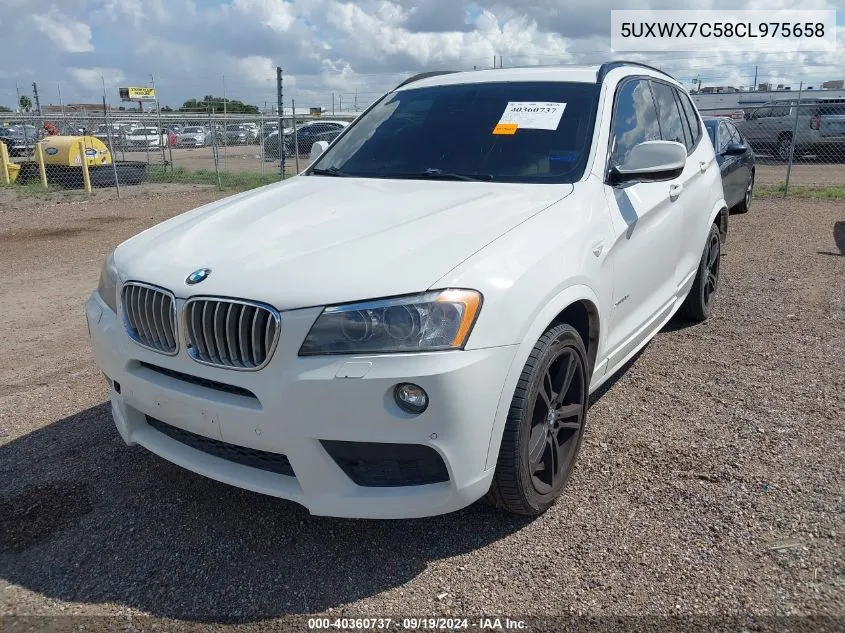 2012 BMW X3 xDrive35I VIN: 5UXWX7C58CL975658 Lot: 40360737