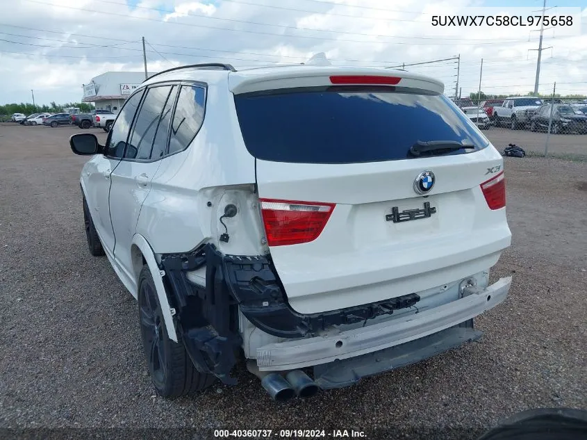 2012 BMW X3 xDrive35I VIN: 5UXWX7C58CL975658 Lot: 40360737