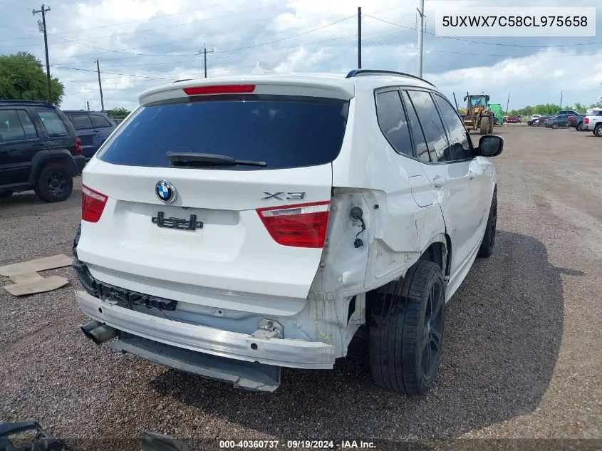 2012 BMW X3 xDrive35I VIN: 5UXWX7C58CL975658 Lot: 40360737