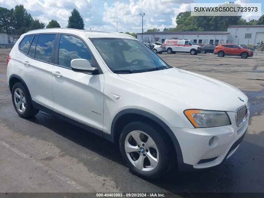 2012 BMW X3 xDrive28I VIN: 5UXWX5C50CL723973 Lot: 40403983