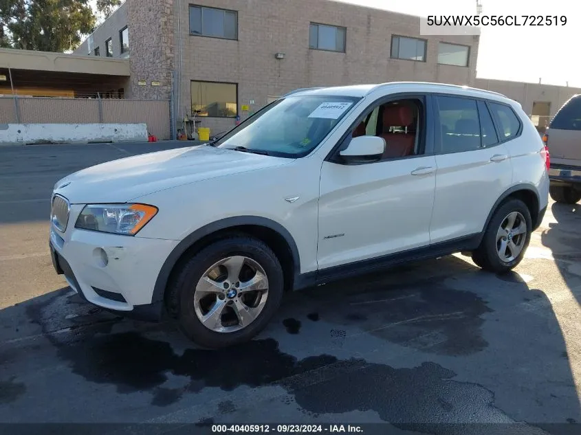 2012 BMW X3 xDrive28I VIN: 5UXWX5C56CL722519 Lot: 40405912