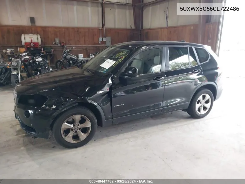 2012 BMW X3 xDrive28I VIN: 5UXWX5C56CL722486 Lot: 40447762