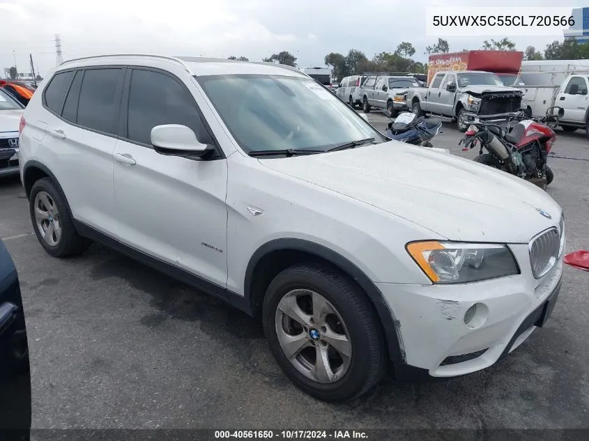 2012 BMW X3 xDrive28I VIN: 5UXWX5C55CL720566 Lot: 40561650