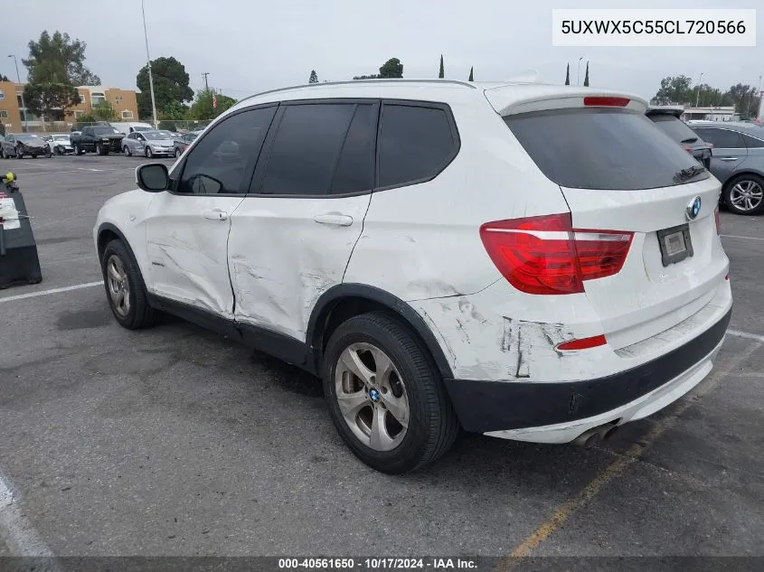 2012 BMW X3 xDrive28I VIN: 5UXWX5C55CL720566 Lot: 40561650