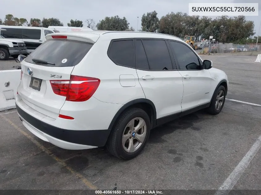 2012 BMW X3 xDrive28I VIN: 5UXWX5C55CL720566 Lot: 40561650