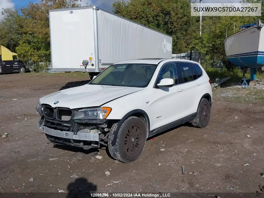 2013 BMW X3 VIN: 5UXWX9C57D0A27267 Lot: 12095296