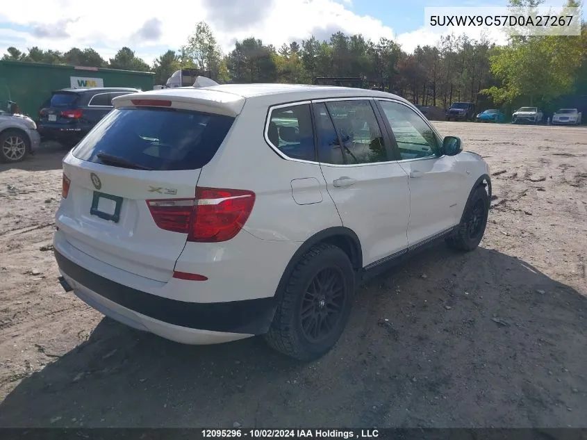 5UXWX9C57D0A27267 2013 BMW X3