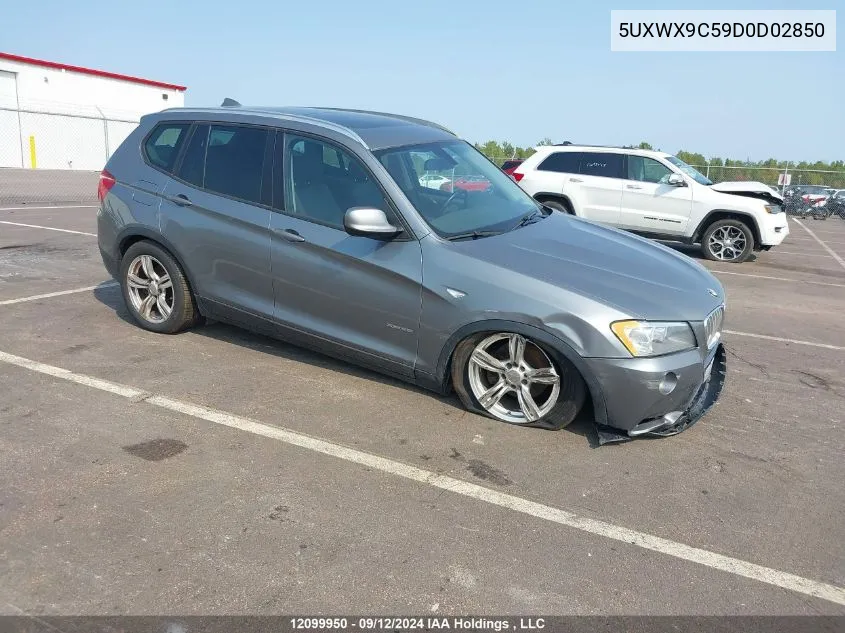 5UXWX9C59D0D02850 2013 BMW X3