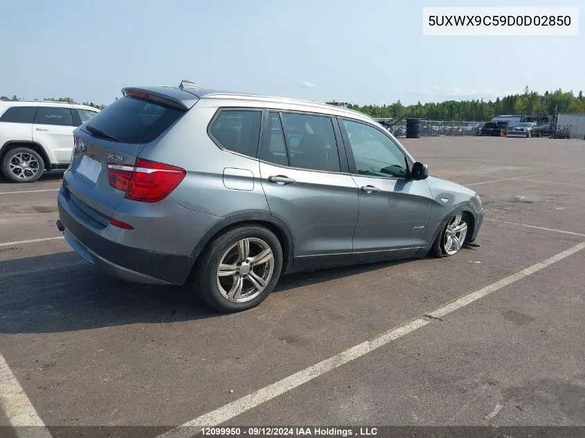 5UXWX9C59D0D02850 2013 BMW X3