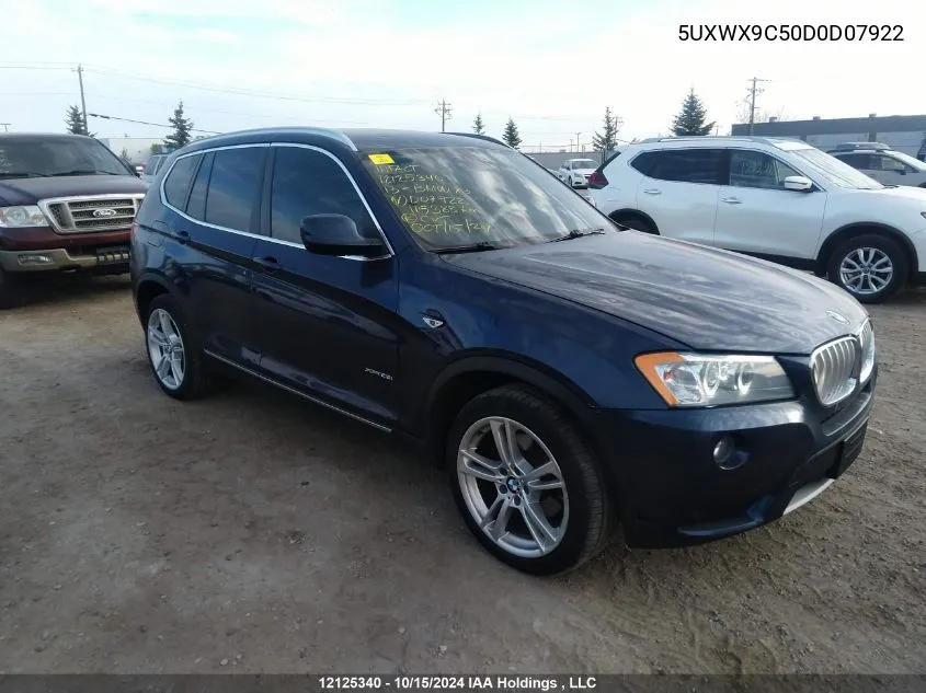 5UXWX9C50D0D07922 2013 BMW X3 xDrive28I