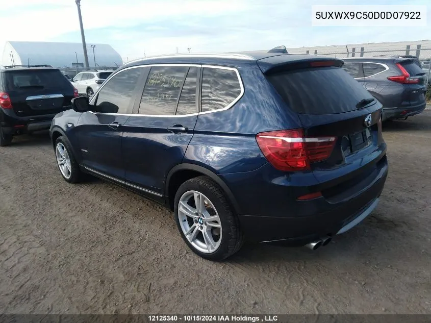 5UXWX9C50D0D07922 2013 BMW X3 xDrive28I