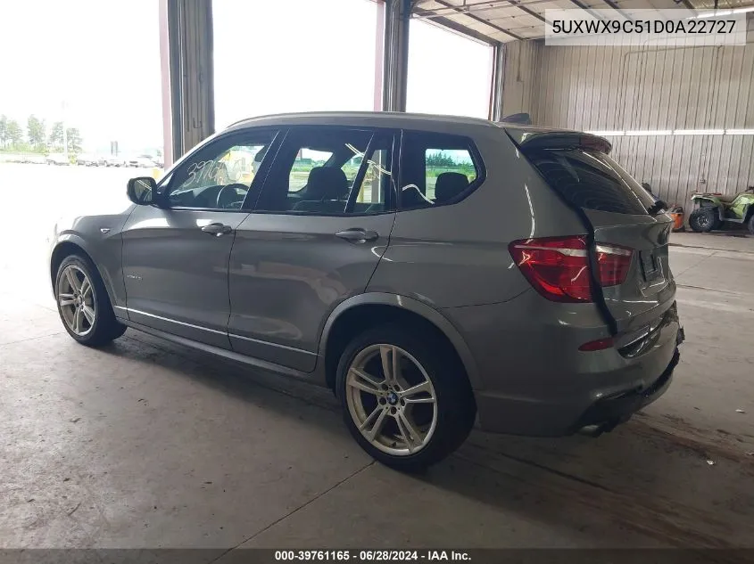 2013 BMW X3 xDrive28I VIN: 5UXWX9C51D0A22727 Lot: 39761165