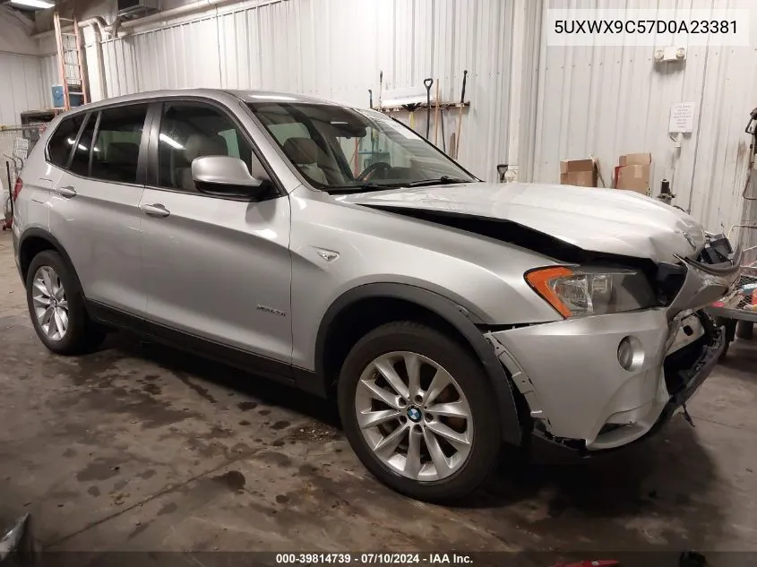 2013 BMW X3 xDrive28I VIN: 5UXWX9C57D0A23381 Lot: 39814739