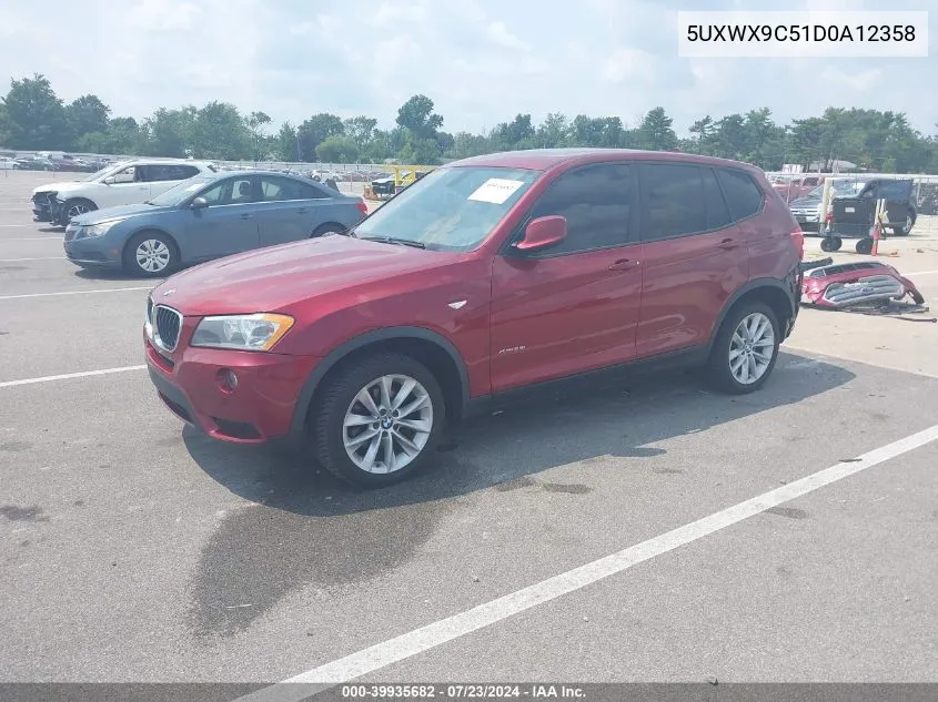 2013 BMW X3 xDrive28I VIN: 5UXWX9C51D0A12358 Lot: 39935682