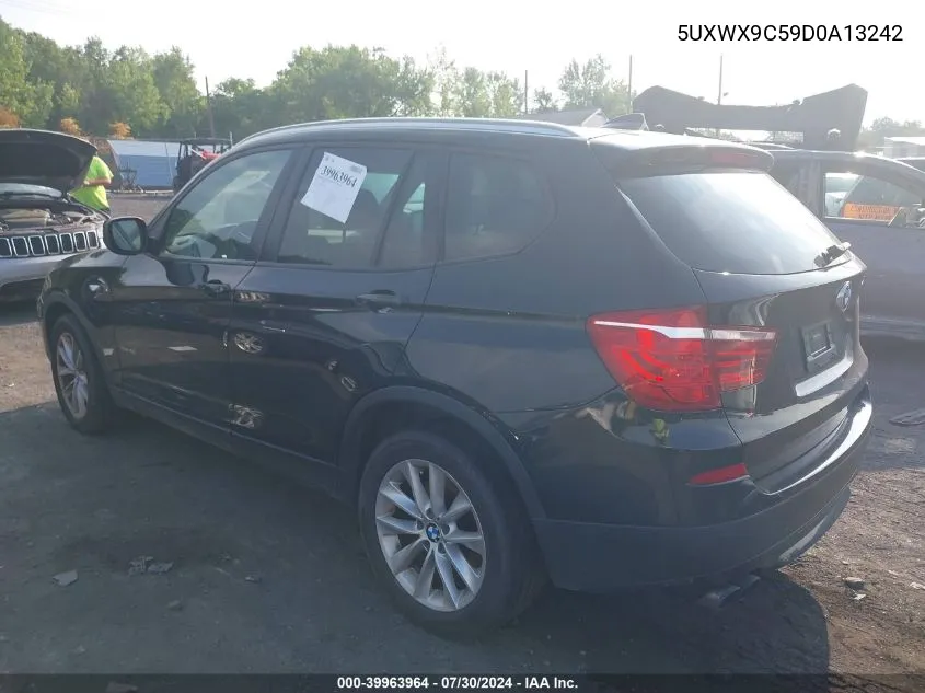 2013 BMW X3 xDrive28I VIN: 5UXWX9C59D0A13242 Lot: 39963964