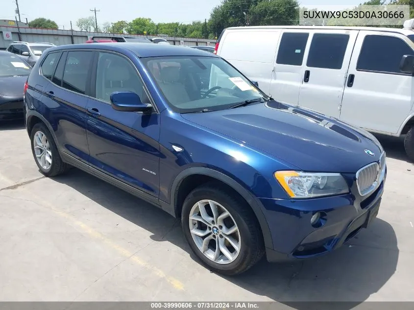 2013 BMW X3 xDrive28I VIN: 5UXWX9C53D0A30666 Lot: 39990606