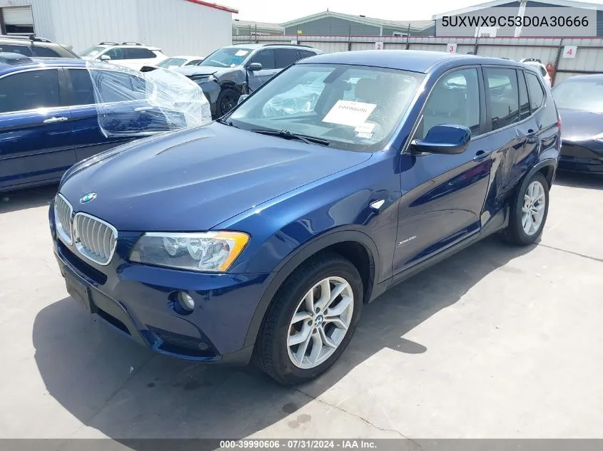 2013 BMW X3 xDrive28I VIN: 5UXWX9C53D0A30666 Lot: 39990606