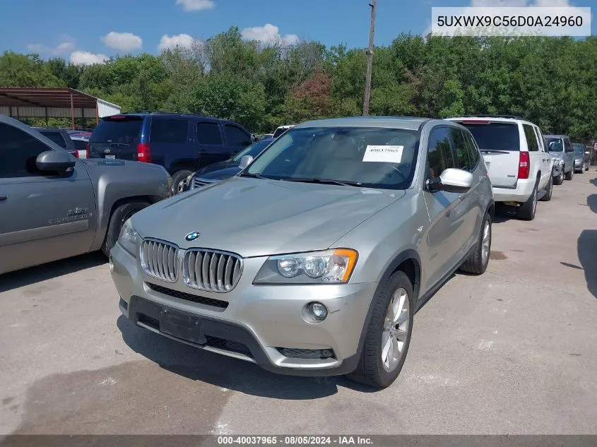 2013 BMW X3 xDrive28I VIN: 5UXWX9C56D0A24960 Lot: 40037965