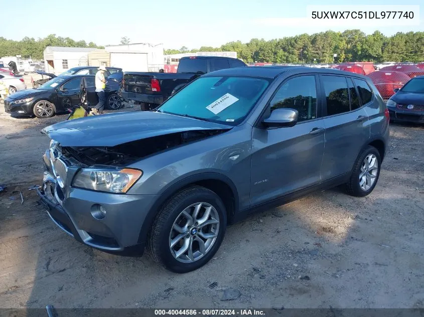 2013 BMW X3 xDrive35I VIN: 5UXWX7C51DL977740 Lot: 40044586