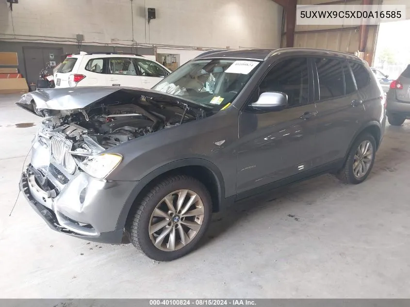 2013 BMW X3 xDrive28I VIN: 5UXWX9C5XD0A16585 Lot: 40100824