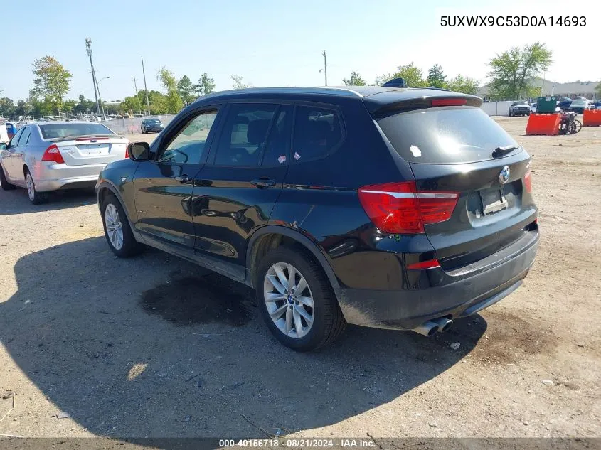 2013 BMW X3 xDrive28I VIN: 5UXWX9C53D0A14693 Lot: 40156718