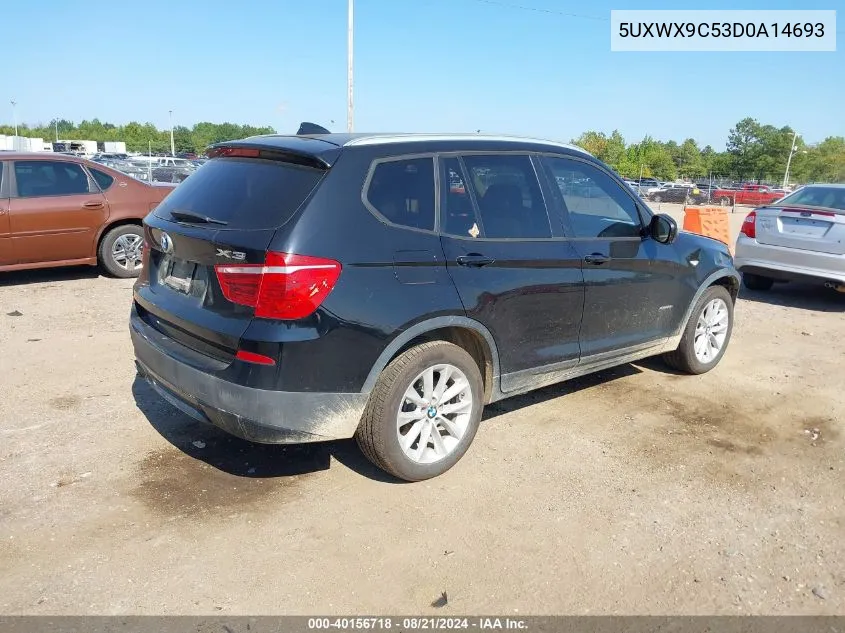 2013 BMW X3 xDrive28I VIN: 5UXWX9C53D0A14693 Lot: 40156718