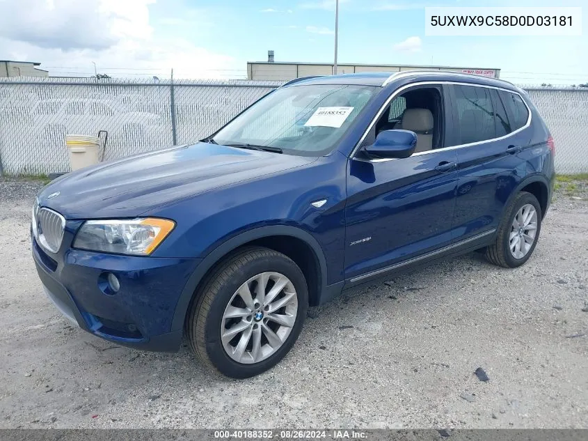 5UXWX9C58D0D03181 2013 BMW X3 xDrive28I