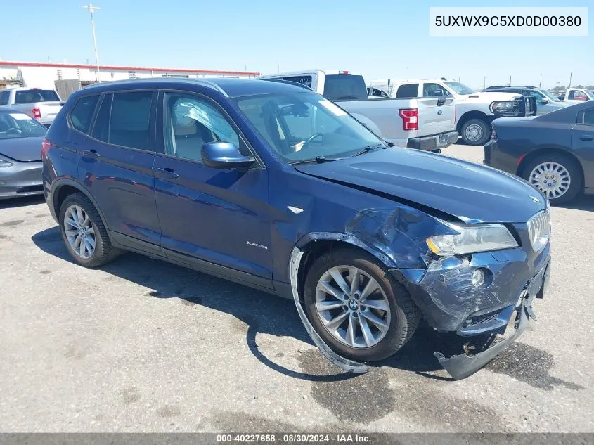 2013 BMW X3 xDrive28I VIN: 5UXWX9C5XD0D00380 Lot: 40227658