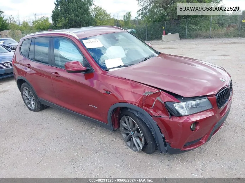 2013 BMW X3 xDrive28I VIN: 5UXWX9C58D0A22529 Lot: 40291323