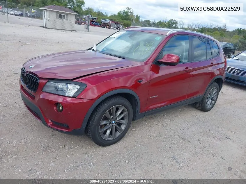 2013 BMW X3 xDrive28I VIN: 5UXWX9C58D0A22529 Lot: 40291323