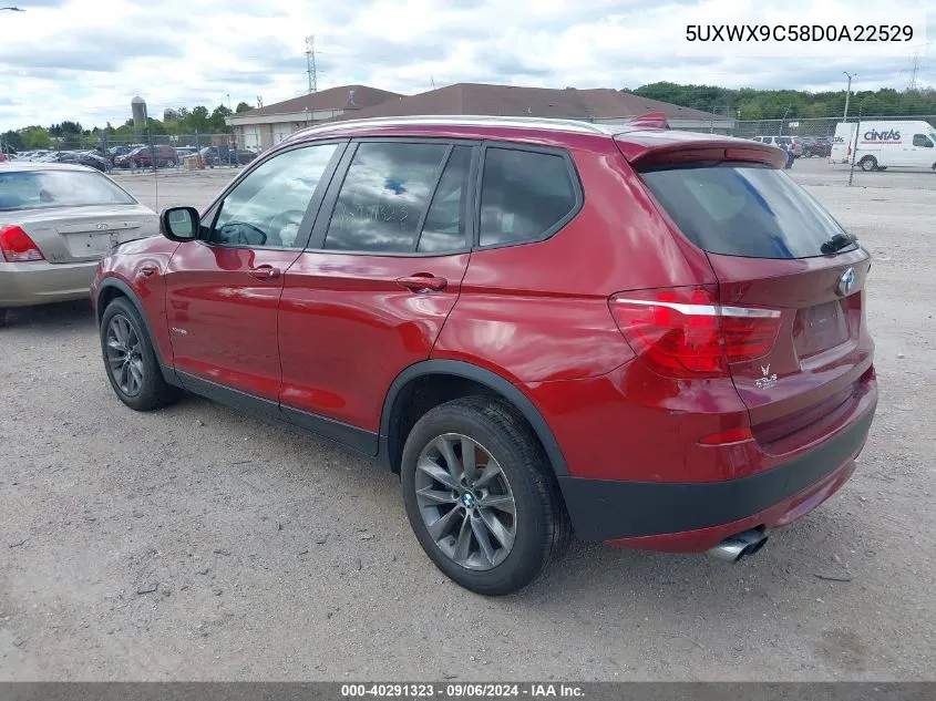 2013 BMW X3 xDrive28I VIN: 5UXWX9C58D0A22529 Lot: 40291323