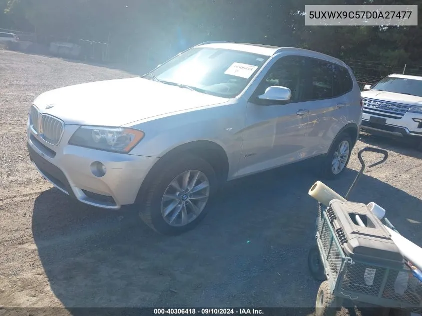 2013 BMW X3 xDrive28I VIN: 5UXWX9C57D0A27477 Lot: 40306418