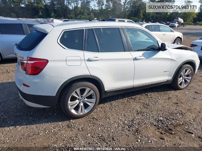 2013 BMW X3 xDrive35I VIN: 5UXWX7C57DL983171 Lot: 40307053