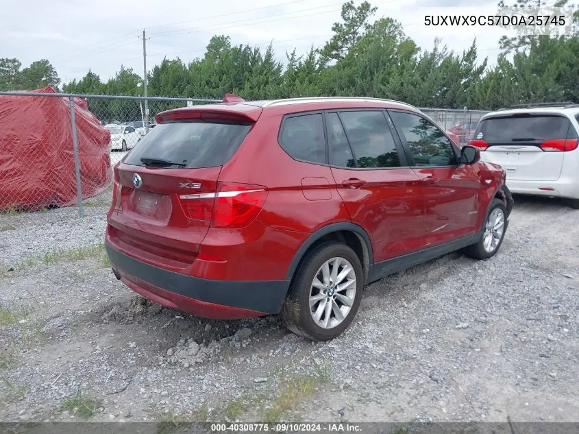 2013 BMW X3 xDrive28I VIN: 5UXWX9C57D0A25745 Lot: 40308775