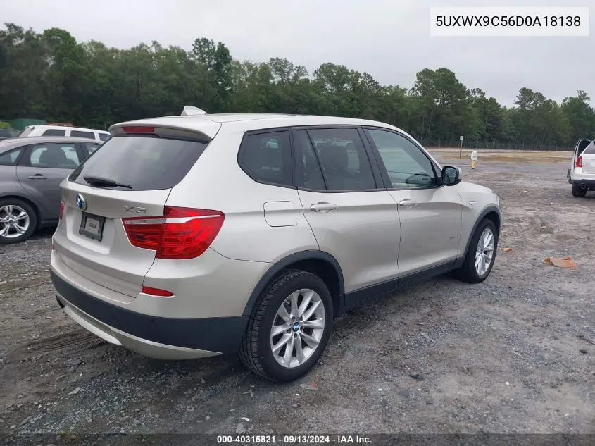 5UXWX9C56D0A18138 2013 BMW X3 xDrive28I