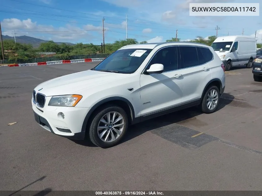 2013 BMW X3 xDrive28I VIN: 5UXWX9C58D0A11742 Lot: 40363875