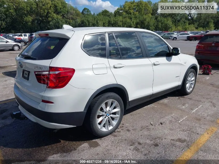 2013 BMW X3 xDrive28I VIN: 5UXWX9C55D0A11374 Lot: 40371235