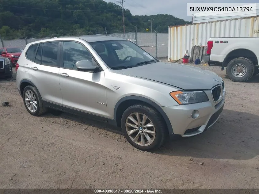 2013 BMW X3 xDrive28I VIN: 5UXWX9C54D0A13794 Lot: 40398617