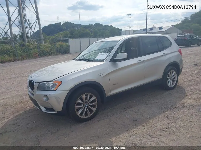 2013 BMW X3 xDrive28I VIN: 5UXWX9C54D0A13794 Lot: 40398617