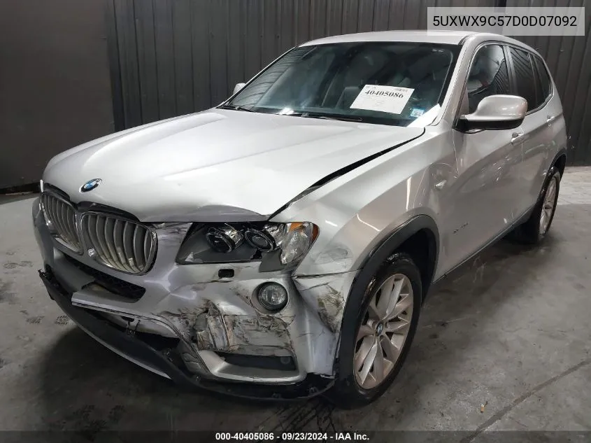 2013 BMW X3 xDrive28I VIN: 5UXWX9C57D0D07092 Lot: 40405086