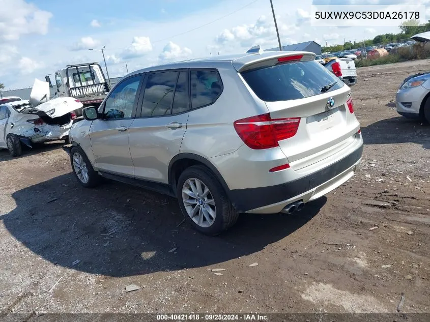 5UXWX9C53D0A26178 2013 BMW X3 xDrive28I