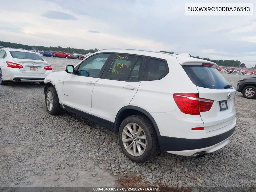 2013 BMW X3 xDrive28I VIN: 5UXWX9C50D0A26543 Lot: 40433897