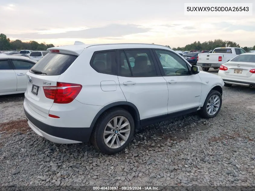 2013 BMW X3 xDrive28I VIN: 5UXWX9C50D0A26543 Lot: 40433897