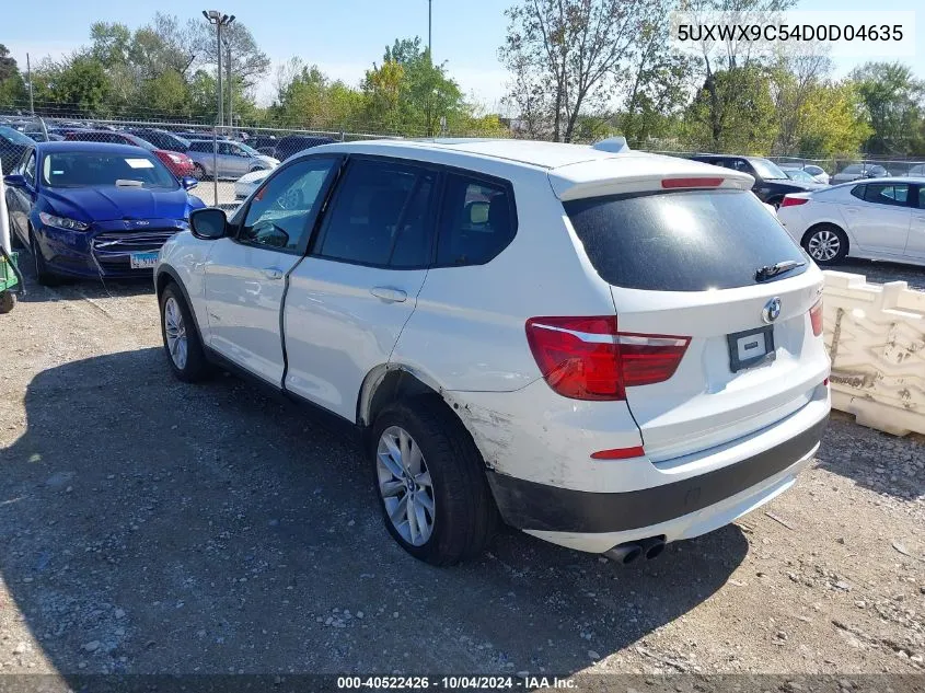 2013 BMW X3 xDrive28I VIN: 5UXWX9C54D0D04635 Lot: 40522426