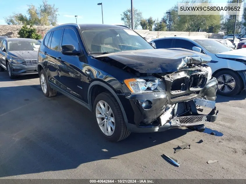 2013 BMW X3 xDrive28I VIN: 5UXWX9C58D0A09652 Lot: 40642664