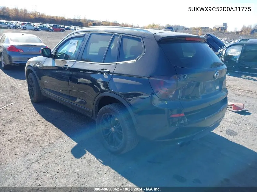 2013 BMW X3 xDrive28I VIN: 5UXWX9C52D0A31775 Lot: 40650062